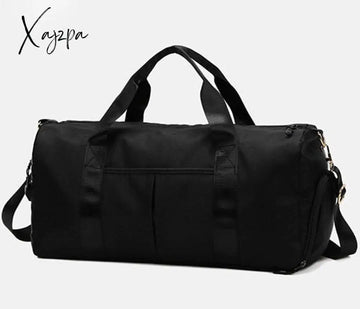 Xajzpa - Personalized Duffel Bag Embroidered Sports Gym Travel With Wet Dry Pockets & Shoe